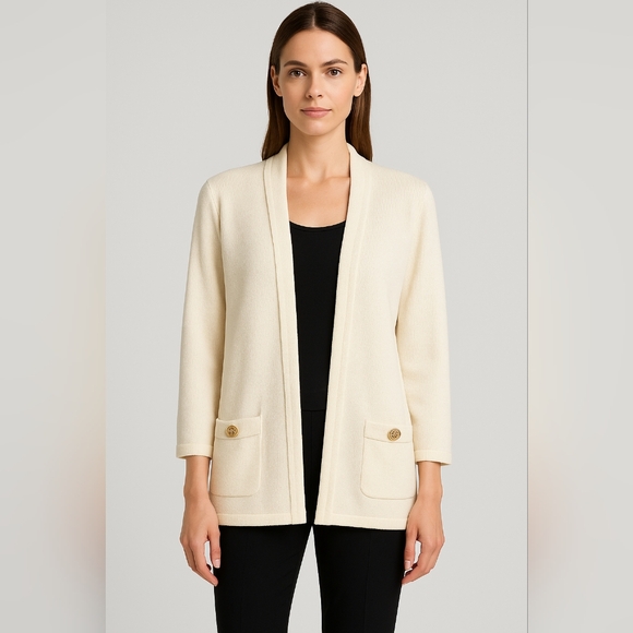 St. John Sweaters - St. John Cream Women's Cardigan